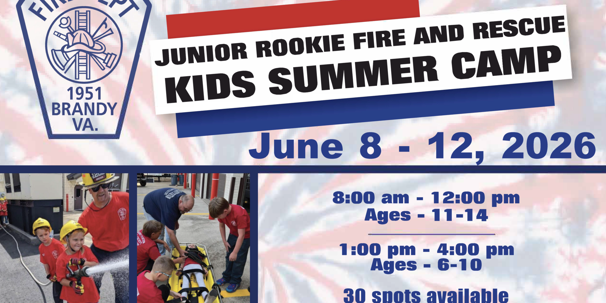 BVFD Rookie Camp Flyer 2026